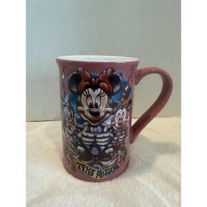 DISNEY STORE MINNIE MOUSE TIKI KINGDOM MUG CUP LARGE DUST ROSE PINK 5.25"